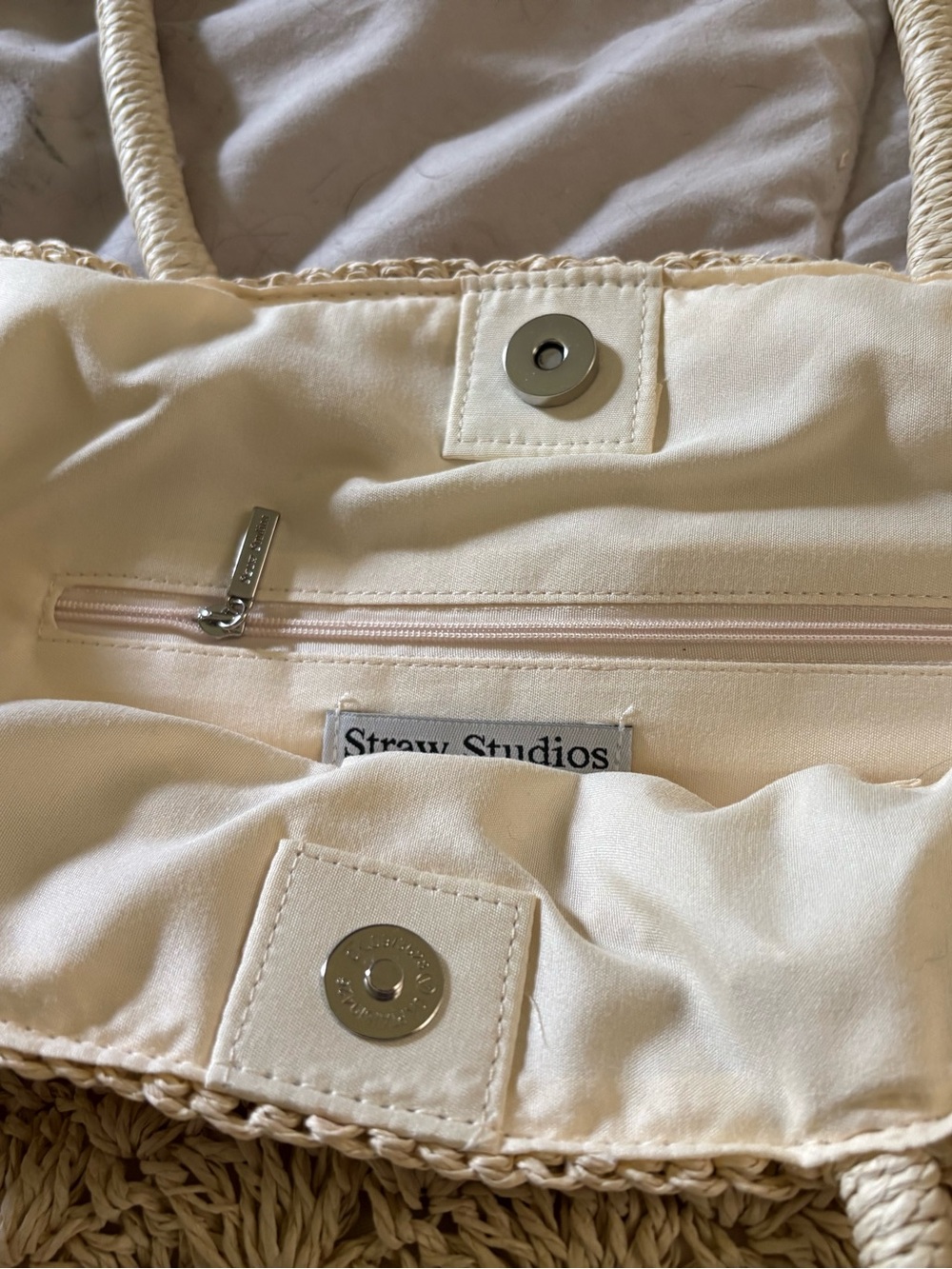 STRAW STUDIOS Handmade Straw Beach Tote - Picture 5 of 7
